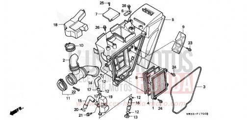 FILTRE A AIR NX250L de 1990